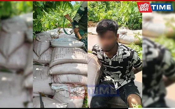 BSF Meghalaya Nabs Bangladeshi National with 5600 Kgs of Indian Sugar on Border