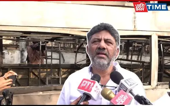 19 Parked Buses Go Up In Flames In Bengaluru Garage