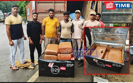 51 Kg Ganja Recovered from BSF Embossed Trunk, 2 Guwahati Men Held in Karimganj
