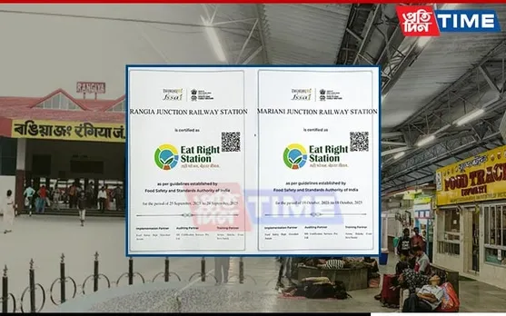 Assam: Rangiya & Mariani Railway Stations Bag ‘Eat Right Station’ Certification