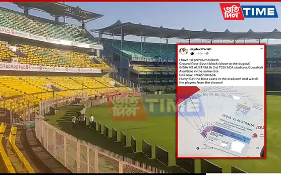 Gujarat Man Attempts Ticket Scalping Ahead of Ind Vs Aus T20I Match in Guwahati