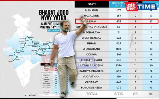 Rahul Gandhi's 'Bharat Jodo Nyay Yatra' to Cover 17 Districts in Assam