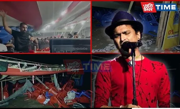 Disarray Erupts at Zubeen Garg's Bihu Event Following Pandal Collapse, Scribe Assaulted!