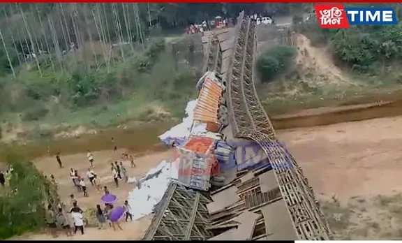 Bridge Collapse Near Dimapara in Meghalaya Sparks Concern