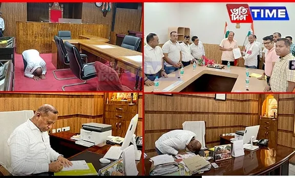 Parimal Suklabaidya Resigns as MLA with Reverent Farewell Gesture