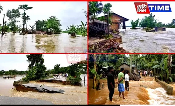 Several Districts Affected as Assam Floods Intensify; IMD Forecasts Heavy Rainfall