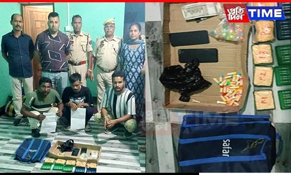 STF Assam Seizes 153.71 Grams of Heroin in Guwahati, 3 Held