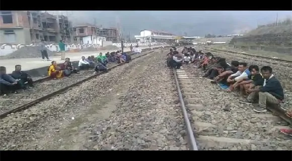 Dima Hasao indefinite rail blockade effects train traffic