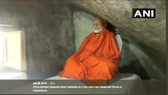 Modi visits Kedarnath, prayer in cave