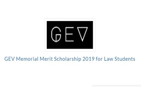 GEV memorial merit scholarship 2019 for Law students