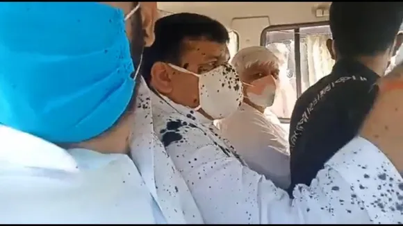Hathras: Ink Thrown At AAP Leader Sanjay Singh