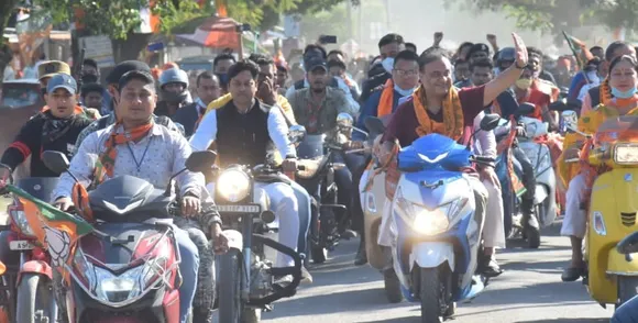 Udalguri: Himanta Holds Bike Rally, Rides Scooter Himself