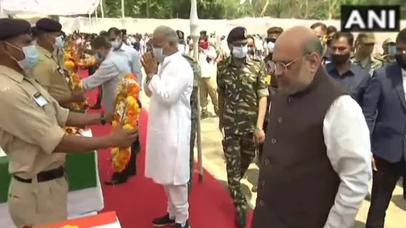 Amit Shah, Bhupesh Bhagel Pay Tributes To Naxal Attack Martyrs