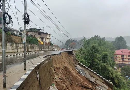 Part Of Itanagar Highway Collapses Due To Heavy Rain, Netizens Slam Govt