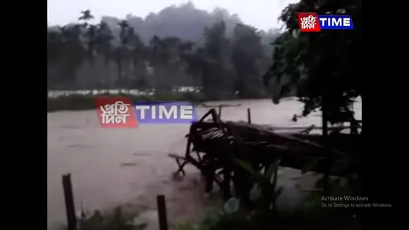 Heavy Rain Lashes Garo Hills, Bridges Washed Away