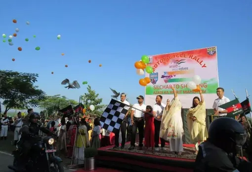 8 Day Cross State Bike Rally By Assam Rifles Flagged Off By IGAR