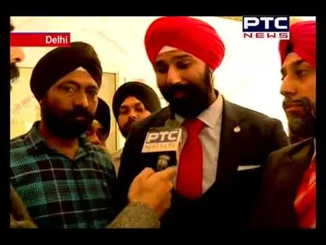 Canadian MP Raj Grewal in Tilak Nagar, Delhi