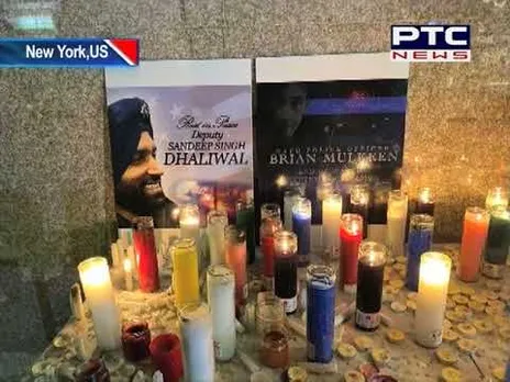 Candle Vigil Remembrance For Deputy Sandeep Dhaliwal in Gurdwara Baba Makhan Shah Lubana Sikh Center