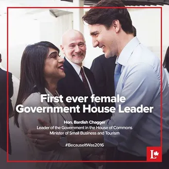 Minister Bardish Chagger became the first-ever female Government House Leader in Canada