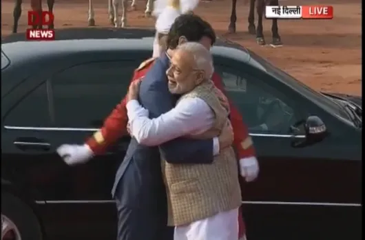 PM Justin Trudeau welcomed with warmth at Rashtrapati Bhavan by PM Narendra Modi