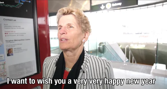 Premier Kathleen Wynne wishes all a very Happy New Year!