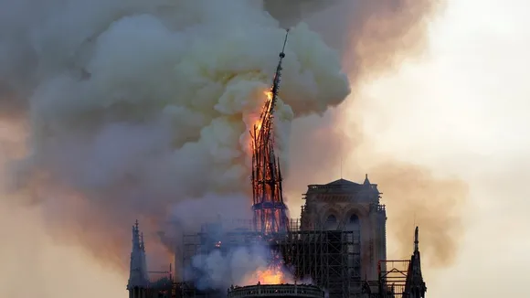 Fire Breaks Out At Medieval Notre-Dame Cathedral In Paris