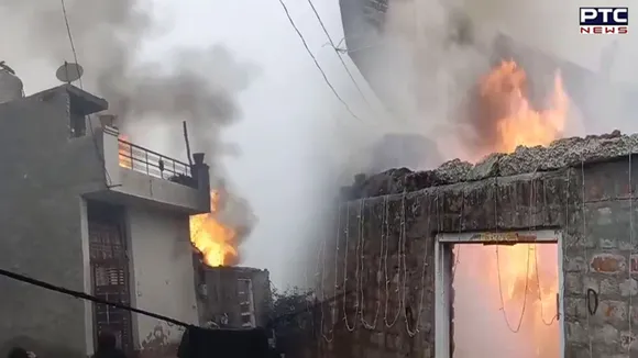 Ludhiana fire: Massive fire erupts at yarn warehouse in Sandhu colony on Tibba road