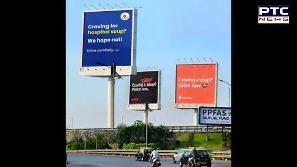 Delhi Police engages in 'billboard battle' with Netflix and Swiggy, adds road safety twist