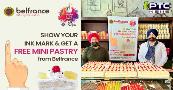 Ludhiana based bakery 'Belfrance'  to give free pastries to the citizens casting vote