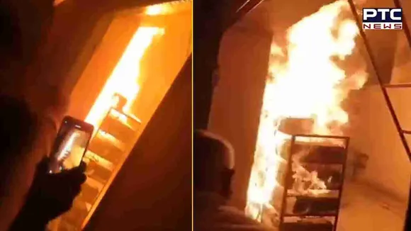 PGI fire incident: Massive fire breaks out at PGI's Advance Eye Centre in Chandigarh, watch visuals