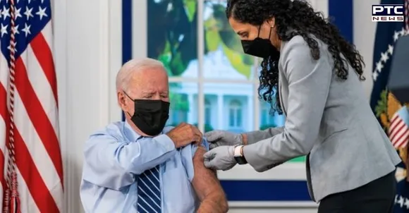 US President Joe Biden gets Covid-19 vaccine booster shot