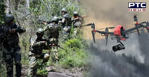 BSF troops open fire at Pakistani drone, force it back