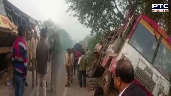 UP: 6 dead, 15 injured after bus collides with truck