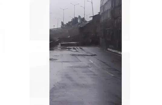 Patiala : Heavy Rain Leads to Collapse of Bypass near Dakala overbridge