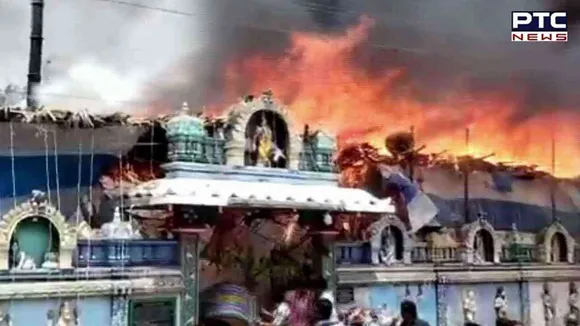 Massive fire at Andhra Pradesh temple on Ram Navami