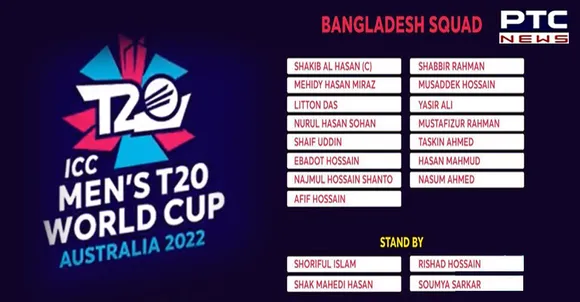 Bangladesh announces squad for ICC T20 World Cup 2022