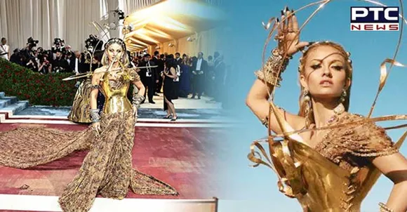 Natasha Poonawalla flaunts metallic bustier on Sabyasachi saree at Met Gala 2022