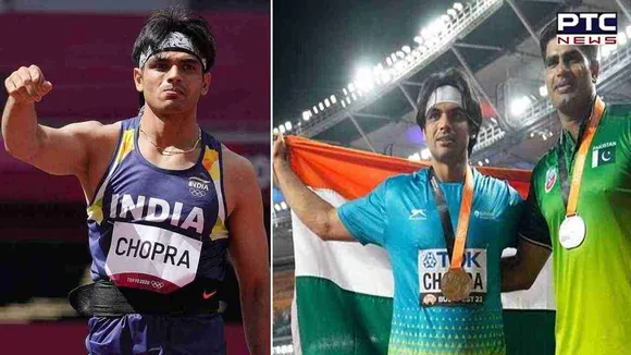 Neeraj Chopra displays sportsmanship, invites Pak rival for photo after 'gold win' at World Athletics Championships