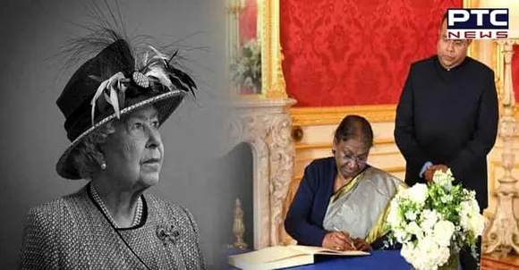 President Murmu offers tribute to Queen Elizabeth II at Westminster Hall