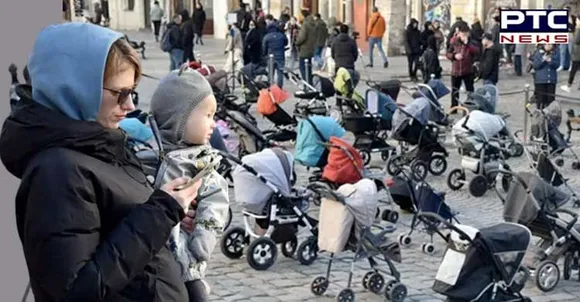 Empty strollers line up in Ukraine as country mourns children killed in war