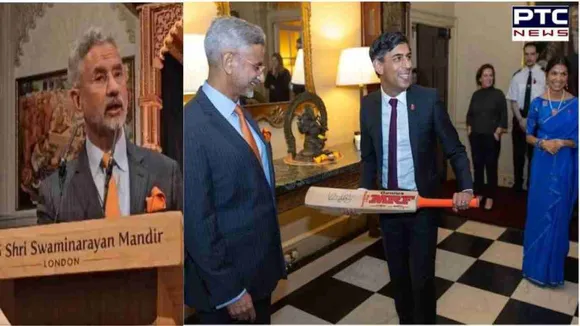 In UK, EAM Jaishankar gifts UK PM Lord Ganesha statue, cricket bat signed by Virat Kohli