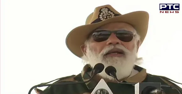 PM Modi reaches Rajasthan’s Longewala post to celebrate Diwali with soldiers