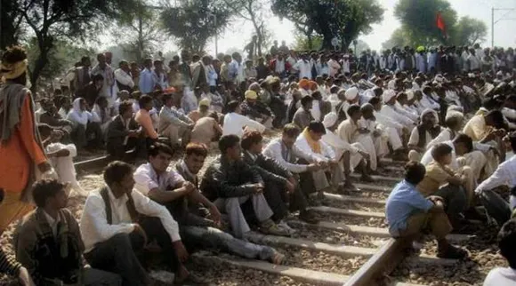 Gujjars begin dharna on rail tracks in Rajasthan over quota