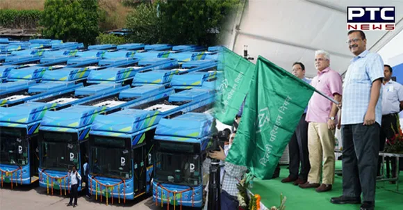 Arvind Kejriwal flags off 150 electric buses in Delhi