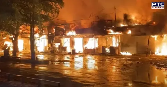 Major fire breaks out at Panchkula Sector 9 market