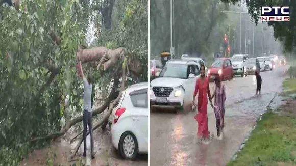 Chandigarh drowns in record-breaking rainfall: Waterlogged streets and traffic nightmare