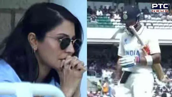 Watch: Anushka Sharma's reaction to Virat Kohli's dismissal goes viral
