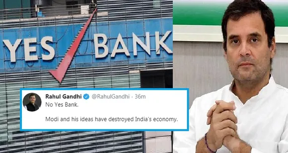 Yes Bank crisis: "Modi and his ideas have destroyed India’s economy", says Rahul Gandhi