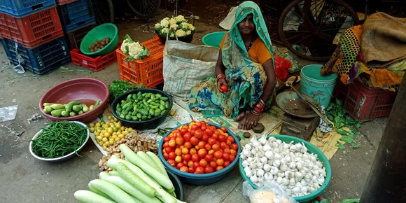 Women selling vegetable