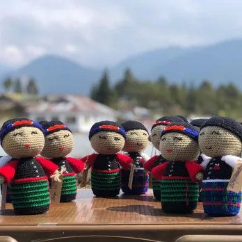 crochetted dolls north east tribes